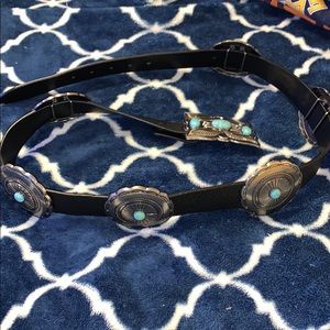 L&B black and turquoise western belt